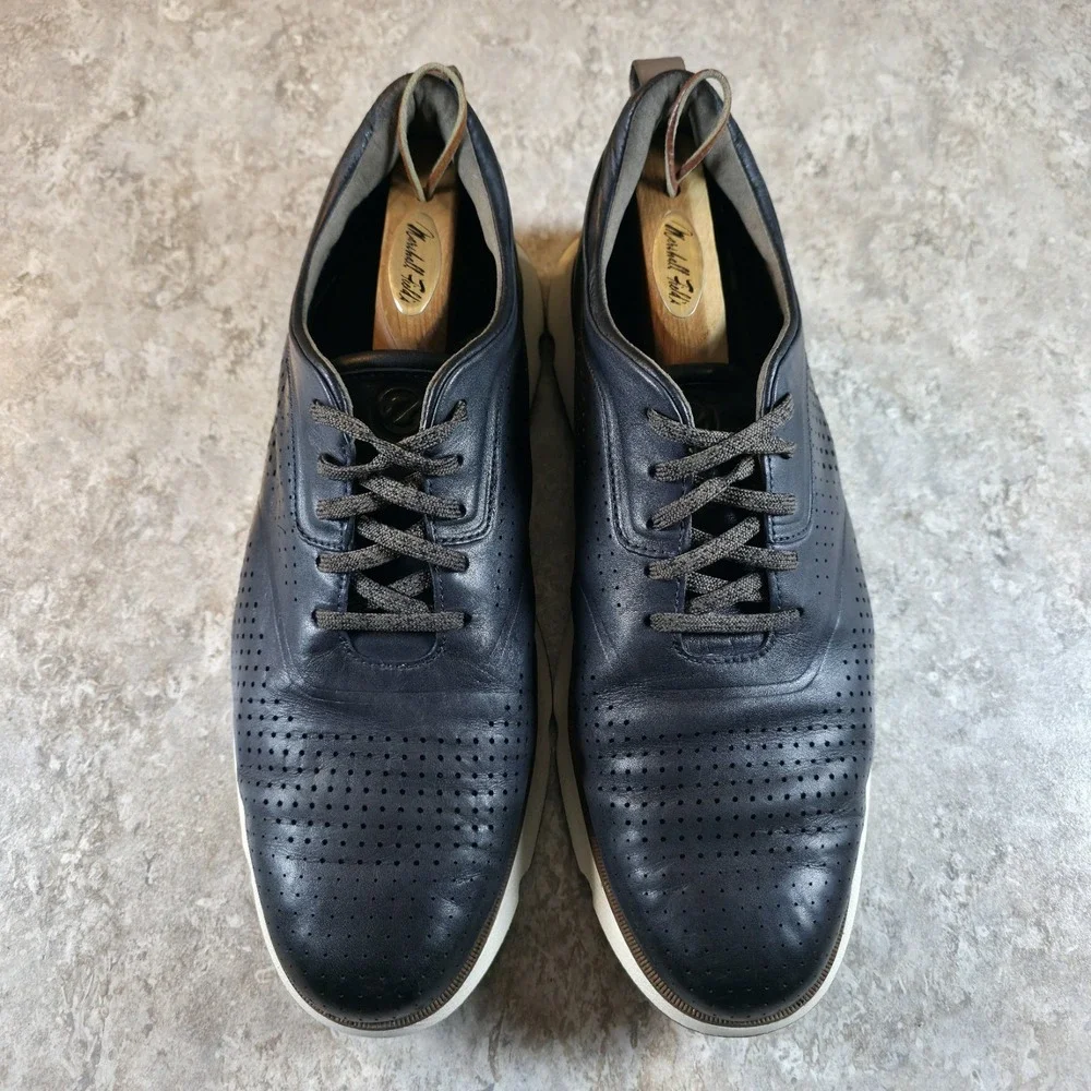 Cole Haan Zerogrand Mens Size 12 M Blue Perforated Laser Leather Oxfords #C33473